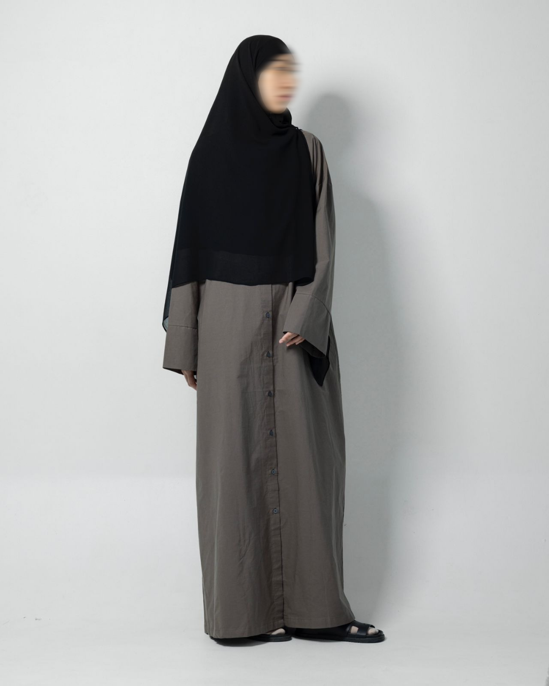 EASE BUTTONED OUTER ABAYA
