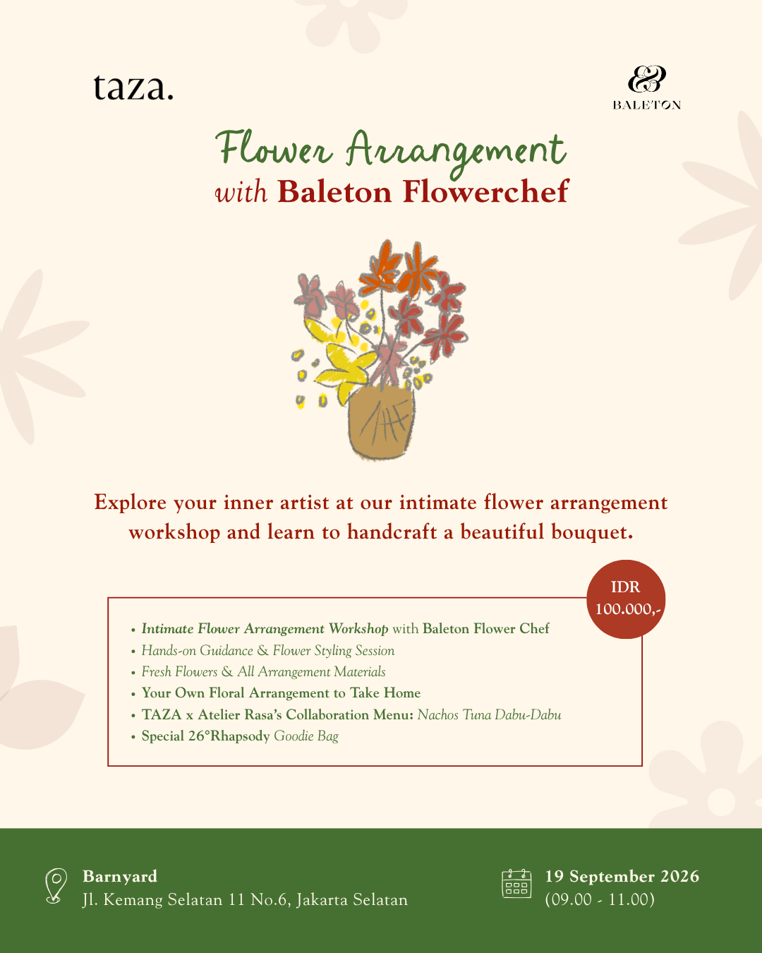 Flower Arrangement with Baleton Flower Chef