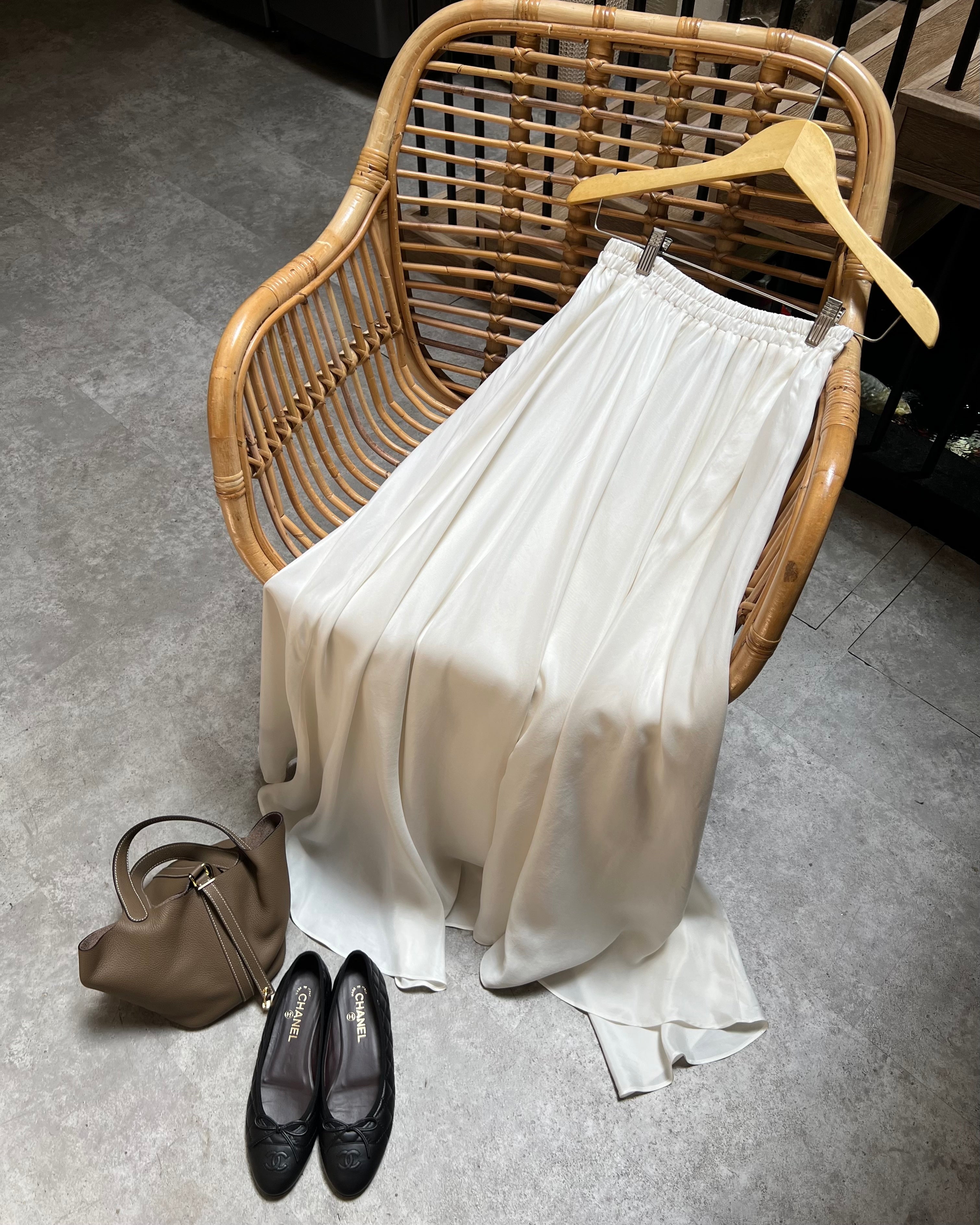 NUBUCK SKIRT B/W